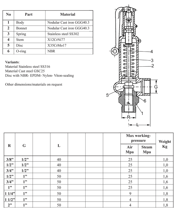 Safety Valve GGG.40.3