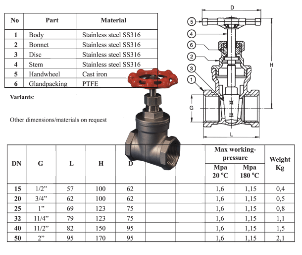 Gate Valve Stainless Steel 